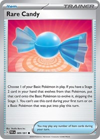 Rare Candy 089/091 Paldean Fates Reverse Holo Pokémon card