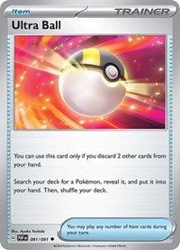 Ultra Ball 091/091 Paldean Fates Reverse Holo Pokémon card