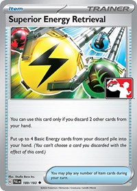Superior Energy Retrieval 189/193 Prize Pack Series Cards Pokémon card