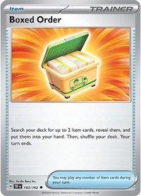 Boxed Order 143/162 Temporal Forces Reverse Holo Pokémon card