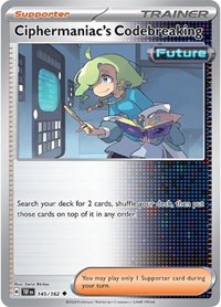 Ciphermaniac's Codebreaking 145/162 Temporal Forces Reverse Holo Pokémon card