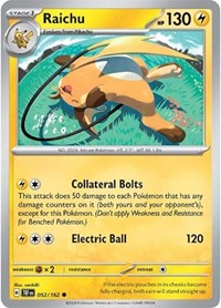 Raichu 052/162 · Reverse Holo
