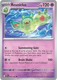 Reuniclus 072/162 · Reverse Holo