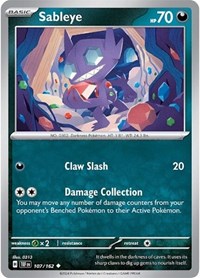 Sableye 107/162 · Reverse Holo