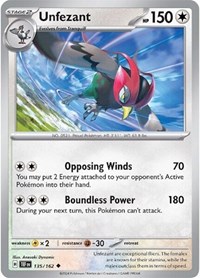 Unfezant 135/162 · Reverse Holo