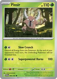 Pinsir 003/167 · Reverse Holo