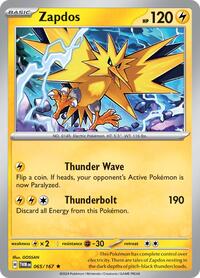 Zapdos 065/167 · Reverse Holo