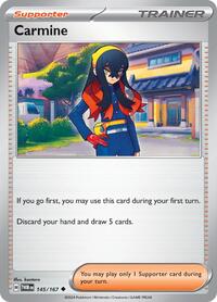 Carmine 145/167 Twilight Masquerade Reverse Holo Pokémon card