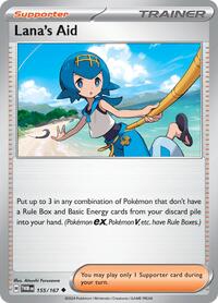 Lana's Aid 155/167 Twilight Masquerade Reverse Holo Pokémon card