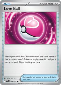 Love Ball 156/167 Twilight Masquerade Reverse Holo Pokémon card