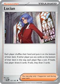 Lucian 157/167 Twilight Masquerade Reverse Holo Pokémon card