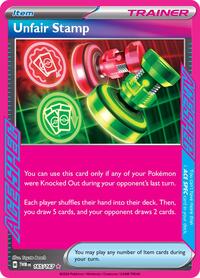 Unfair Stamp 165/167 Twilight Masquerade Pokémon card
