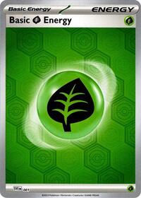 Basic Grass Energy 1 Shrouded Fable Reverse Holo Pokémon card