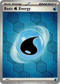 Basic Water Energy 3 Shrouded Fable Reverse Holo Pokémon card