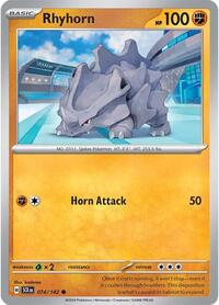 Rhyhorn 074/142 · Reverse Holo