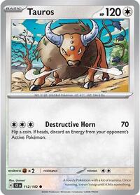 Tauros 112/142 · Reverse Holo