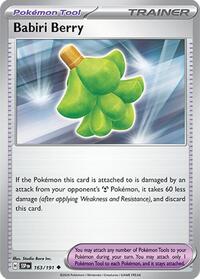Babiri Berry 163/191 Surging Sparks Reverse Holo Pokémon card
