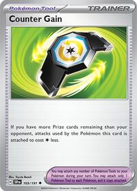 Counter Gain 169/191 Surging Sparks Reverse Holo Pokémon card