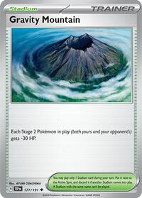 Gravity Mountain 177/191 Surging Sparks Reverse Holo Pokémon card