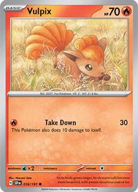 Vulpix 016/191 · Reverse Holo