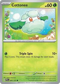 Cottonee 007/131 · Reverse Holo