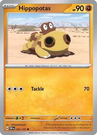 Hippopotas 052/131 · Reverse Holo