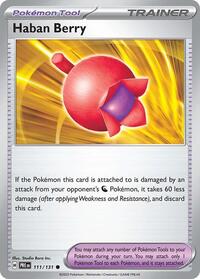 Haban Berry 111/131 Prismatic Evolutions Reverse Holo Pokémon card
