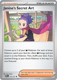 Janine's Secret Art 112/131 Prismatic Evolutions Reverse Holo Pokémon card