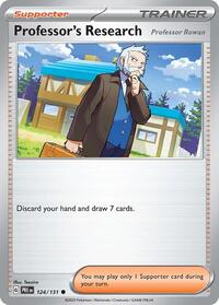 Professor's Research [Professor Rowan] 124/131 Prismatic Evolutions Reverse Holo Pokémon card