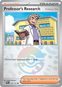 Professor's Research [Professor Oak] (Poke Ball Pattern) 122/131 Prismatic Evolutions Pokémon card