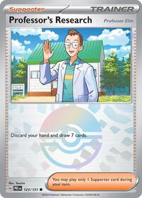 Professor's Research [Professor Elm] (Poke Ball Pattern) 123/131 Prismatic Evolutions Pokémon card