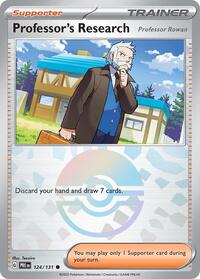 Professor's Research [Professor Rowan] (Poke Ball Pattern) 124/131 Prismatic Evolutions Pokémon card