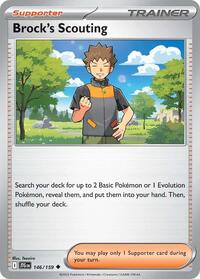 Brock's Scouting 146/159 Journey Together Reverse Holo Pokémon card
