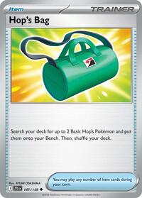 Hop's Bag 147/159 Journey Together Reverse Holo Pokémon card