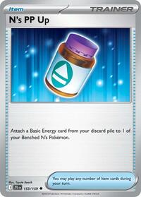 N's PP Up 153/159 Journey Together Reverse Holo Pokémon card