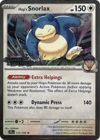 Hop's Snorlax (Cosmos Holo) 117/159
