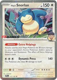 Hop's Snorlax (EB Games) (Cosmos Holo) 117/159
