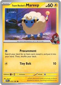 Team Rocket's Mareep 072/182 · Reverse Holo