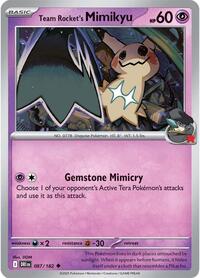 Team Rocket's Mimikyu 087/182 · Reverse Holo