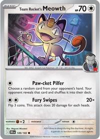 Team Rocket's Meowth 149/182 · Reverse Holo