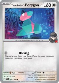Team Rocket's Porygon 153/182 · Reverse Holo
