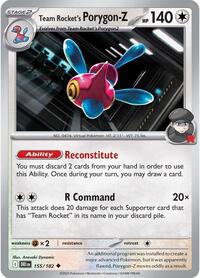 Team Rocket's Porygon-Z 155/182 · Reverse Holo