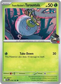 Team Rocket's Tarountula 019/182 · Reverse Holo
