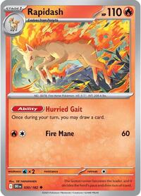 Rapidash 030/182 · Reverse Holo