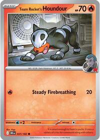 Team Rocket's Houndour 037/182 · Reverse Holo