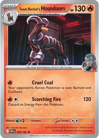 Team Rocket's Houndoom 038/182 · Reverse Holo