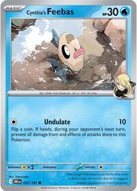 Cynthia's Feebas 052/182 · Reverse Holo