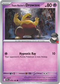 Team Rocket's Drowzee 079/182 · Reverse Holo