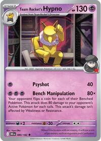 Team Rocket's Hypno 080/182 · Reverse Holo