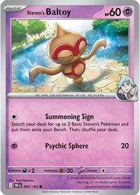 Steven's Baltoy 083/182 · Reverse Holo